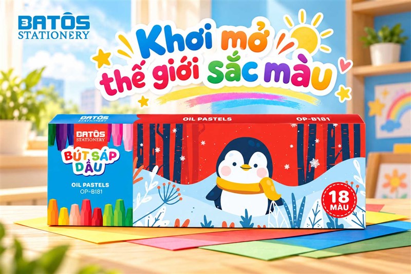 Bút sáp dầu có phù hợp cho bé mới tập tô màu?