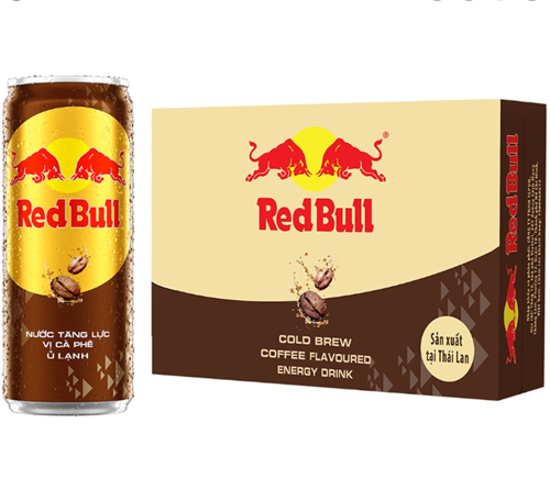 Thùng 24 lon Nước Tăng Lực Redbull lon vị cà phê ủ lạnh 250ml