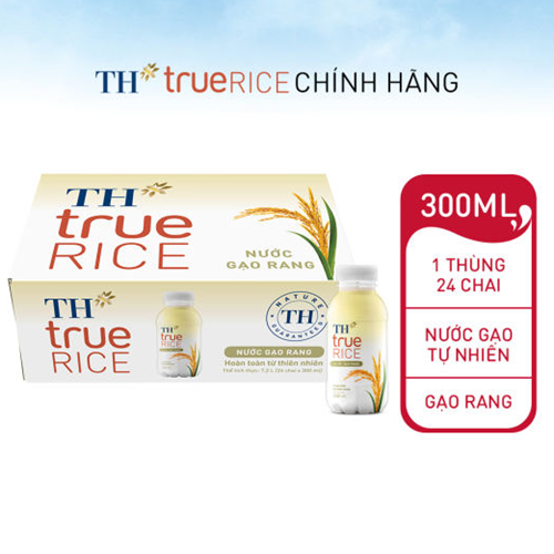 Thùng 24 chai nước gạo TH True Rice 300ml/ chai - Hàng chính hãng, date xa
