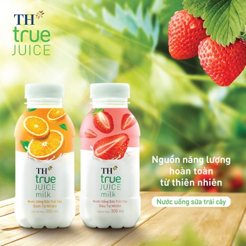 Thùng 24 chai nước sữa trái cây TH True Juice Milk 300ml/ chai - Hàng chính hãng, date xa