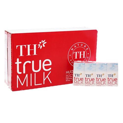 Thùng 48 hộp sữa tươi tiệt trùng TH True Milk 180ml - Hàng chính hãng, date xa