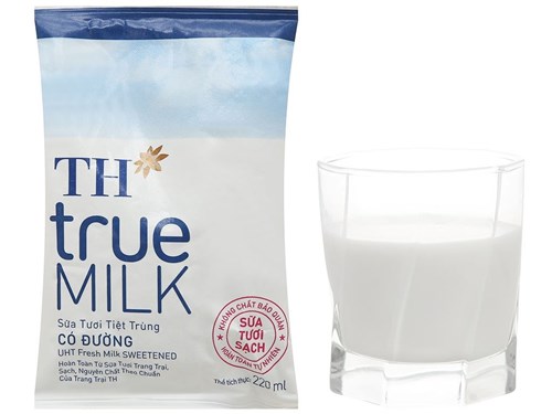 Thùng 48 bịch sữa tươi tiệt trùng TH True Milk 220ml - Hàng chính hãng, date xa