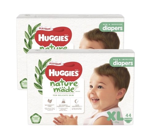 Tã dán cao cấp Huggies Platinum Nature Made S82 M64 L54 XL44 cho bé từ 4-17kg - Hàng chính hãng, date mới