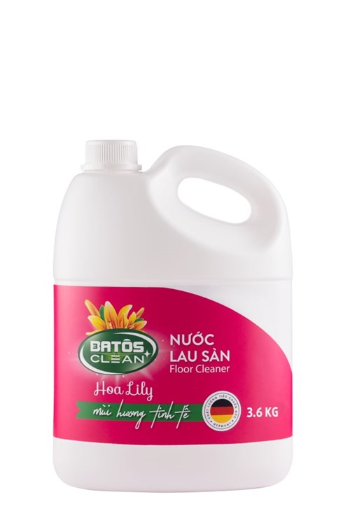 Nước lau sàn Batos Clean hương hoa lily can 3,6 lít