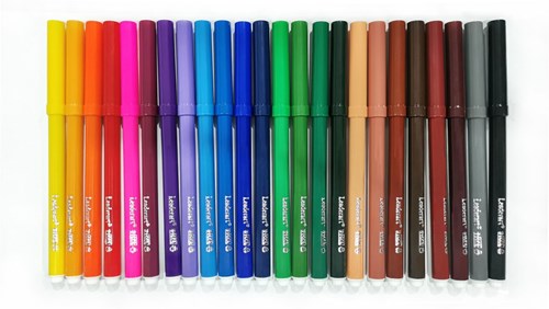 Hộp 24 màu bút lông màu rửa được Superclean Leaderart