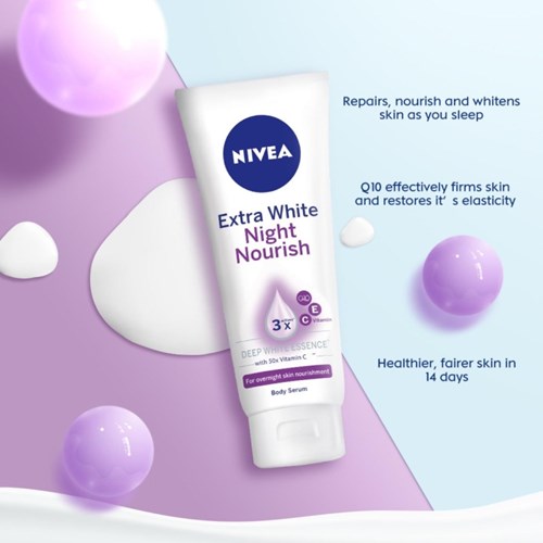 Tinh chất dưỡng thể dưỡng trắng NIVEA giúp phục hồi & săn da ban đêm 200ml  - 89122