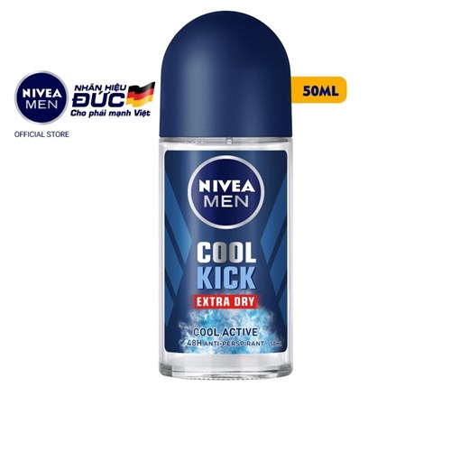 Lăn Ngăn Mùi NIVEA MEN Cool Kick Mát Lạnh - Thơm Năng Động 50 ml - 82886