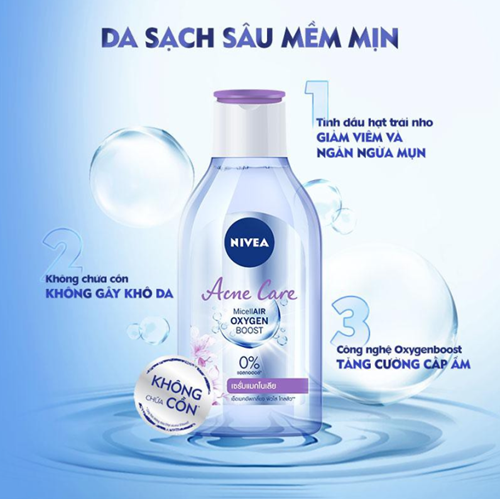 Nước Tẩy Trang NIVEA Acne Care Ngừa Mụn | Sạch Sâu 400 ml - 80116