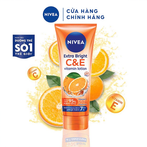 Sữa Dưỡng Thể NIVEA Vitamin C&E Sáng Mượt Da Sau 7 Ngày 180 ml - 84374