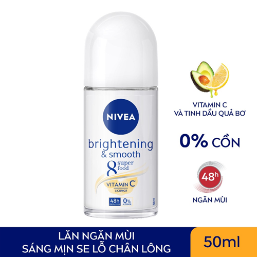 Lăn Ngăn Mùi NIVEA Sáng Mịn  Mờ Thâm Se Khít Lỗ Chân Lông (50 ml) - 81644