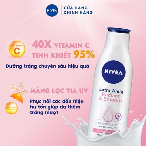 Sữa Dưỡng Thể NIVEA Mịn Mượt Sáng Da Ban Ngày (200 ml) - 83804