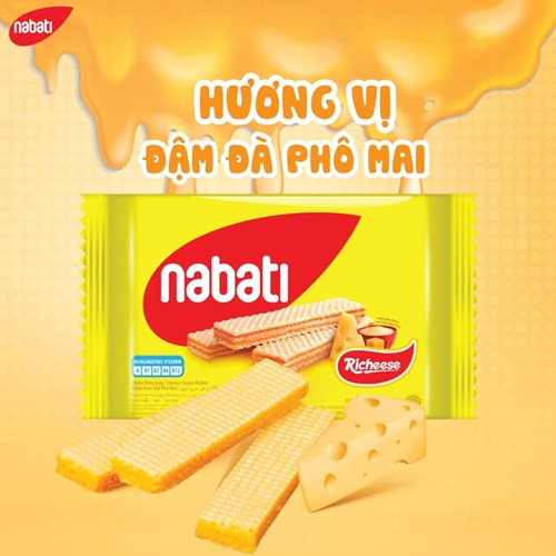 Bánh kem xốp phô mai Richeese Nabati 50g