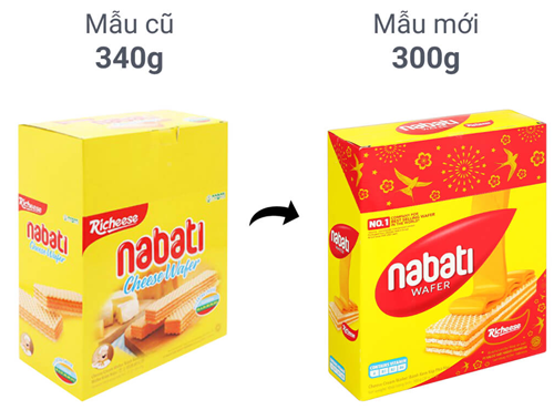 Bánh kem xốp phômai Richeese Nabati 320g (15g x 20 gói)