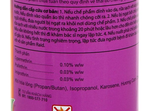 Bình xịt côn trùng JS Raid hương cam chanh  600ml - TẶNG 10% - Dung tích 660ml/ bình