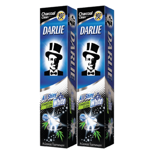 Combo 2 kem đánh răng Darlie Charcoal trắng sáng 140g