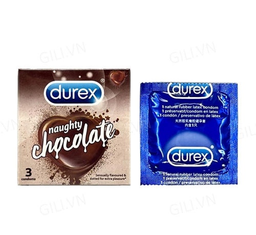 Bao cao su Durex Naughty Chocolate 3 chiếc/ hộp