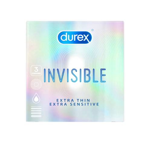 Bao cao su Durex Invisible Extra Thin 3 chiếc/ hộp