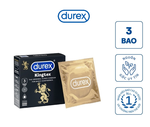 Bao cao su Durex Kingtex 3 chiếc/ hộp