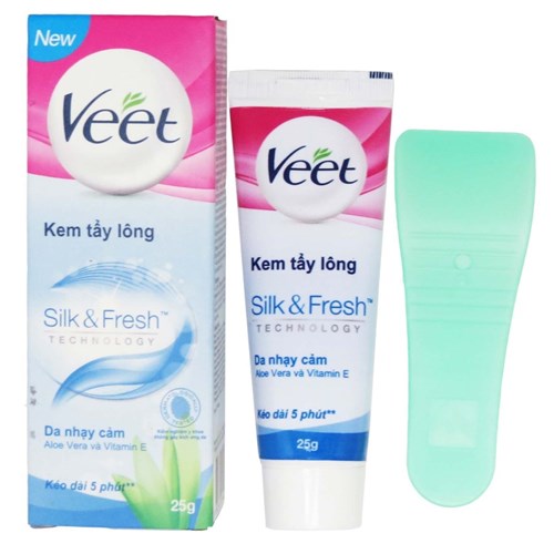 Kem tẩy lông Veet Silk & Fresh cho da nhạy cảm 25g