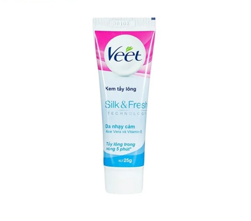 Kem tẩy lông Veet Silk & Fresh cho da nhạy cảm 25g