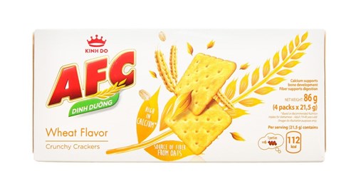 Bánh quy cracker AFC dinh dưỡng - Vị lúa mỳ 86g