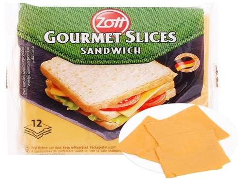 Phô mai lát Sandwich Zott gói 200g/ 12 lát