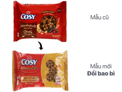 Bánh quy hạt socola yến mạch Cosy Double Choco gói 80g