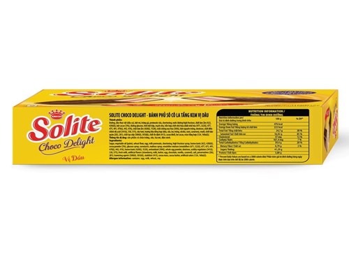 Bánh bông lan phủ socola tầng Solite vị dâu 287g/ hộp