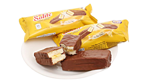 Bánh bông lan phủ socola tầng Solite vị bơ sữa 123g/ hộp