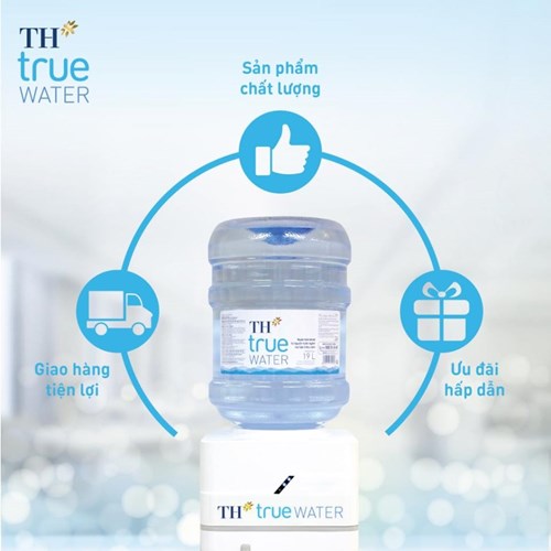 Bình nước tinh khiết TH True Water 19 lít - Hàng chính hãng, date xa