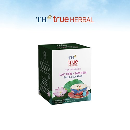 Trà thảo dược lạc tiên – tâm sen TH True Herbal 36g/ hộp (20 gói x 1.8g)