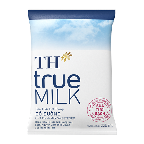 Thùng 48 hộp sữa tươi sạch có đường TH True Milk 220ml