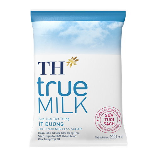 Thùng 48 hộp sữa tươi sạch ít đường TH True Milk 220ml