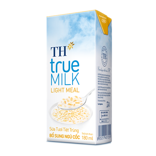 Thùng 48 hộp sữa tươi bổ sung ngũ cốc TH true MILK LIGHT MEAL 180m