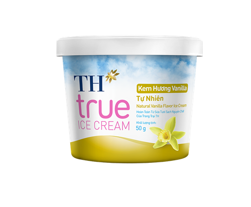 Kem hộp TH True Ice Cream hương vanilla tự nhiên 50g 
