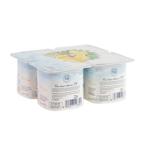Thùng 48 hộp sữa chua ăn sầu riêng tự nhiên TH True Yogurt 100g