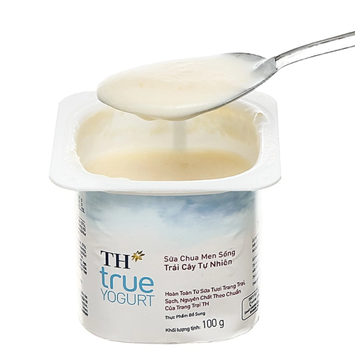 Thùng 48 hộp sữa chua ăn men sống trái cây tự nhiên TH True Yogurt 100g