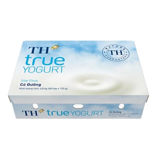 Thùng 48 hộp sữa chua ăn có đường TH True Yogurt 100g