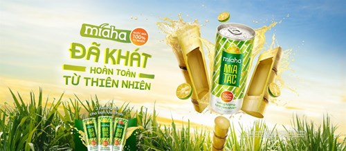 Thùng 24 lon nước mía đào tự nhiên MÍAHA 240ml