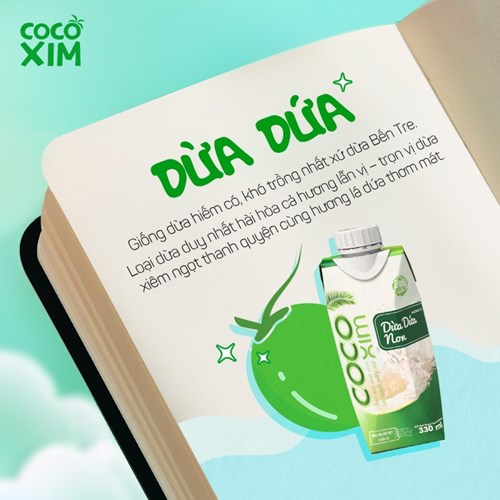 Thùng 24 hộp nước dừa Cocoxim dừa dứa non 330ml