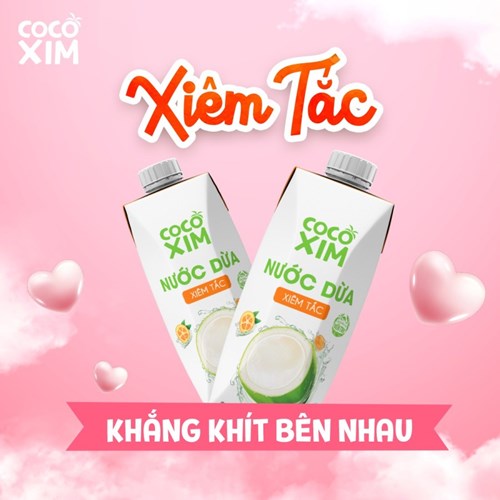 Thùng 12 hộp nước dừa Cocoxim xiêm tắc 330ml