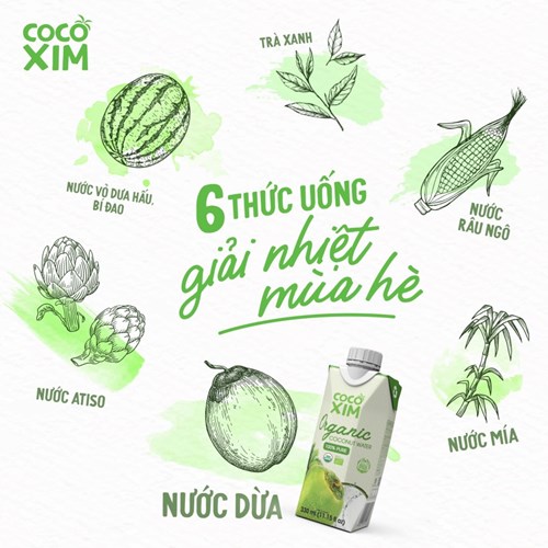 Thùng 12 hộp nước dừa Cocoxim Organic 330ml