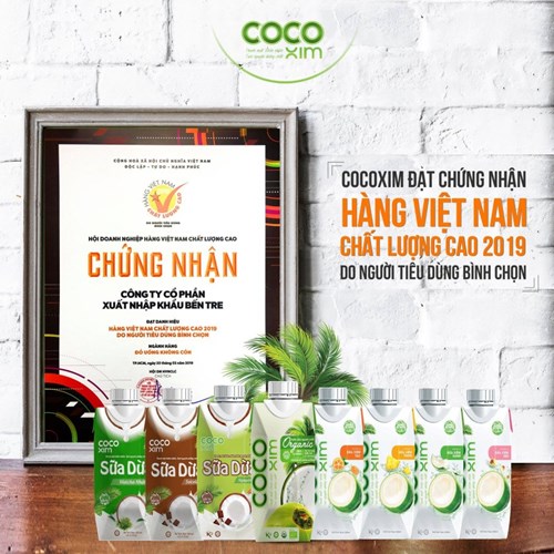 Thùng 12 hộp nước dừa Cocoxim xiêm tắc 330ml