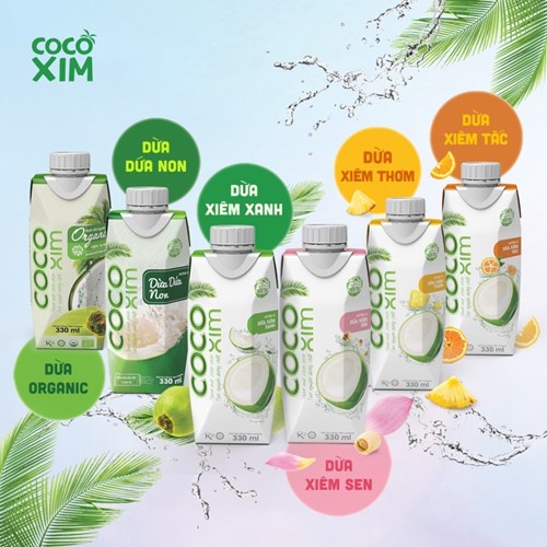 Thùng 12 hộp nước dừa Cocoxim Organic 330ml