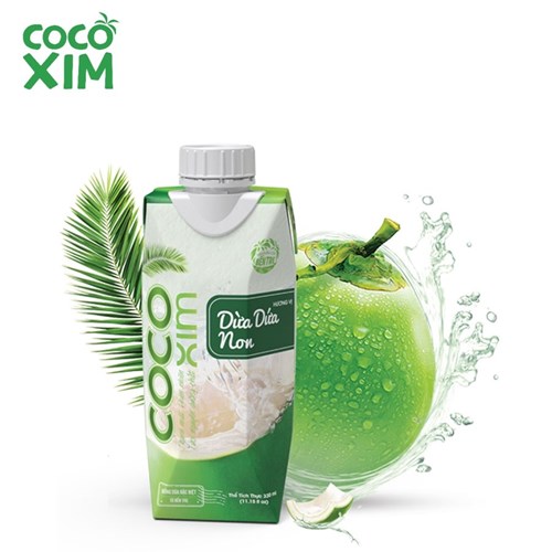 Thùng 24 hộp nước dừa Cocoxim dừa dứa non 330ml