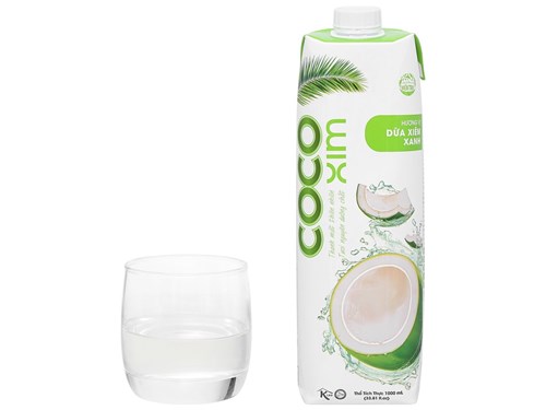 Thùng 12 hộp nước dừa Cocoxim xiêm xanh 1 Lít