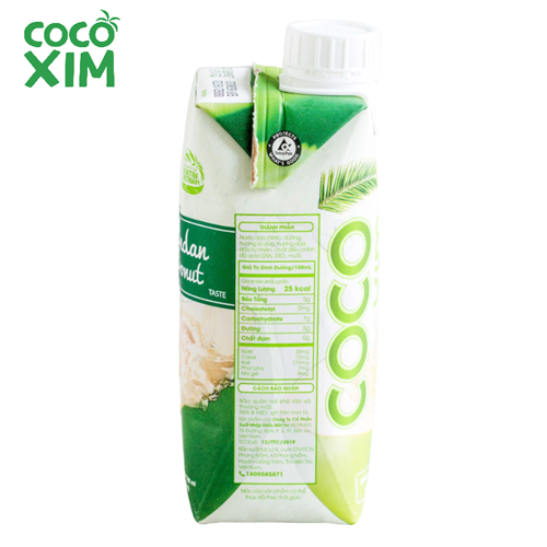 Thùng 24 hộp nước dừa Cocoxim dừa dứa non 330ml