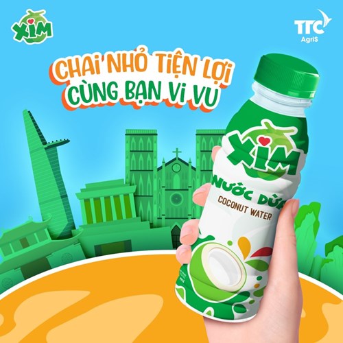 Thùng 24 chai nước dừa Xim 350ml