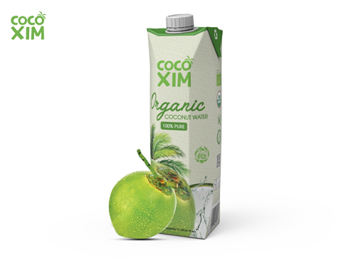 Thùng 12 hộp nước dừa Cocoxim Organic 1 Lít