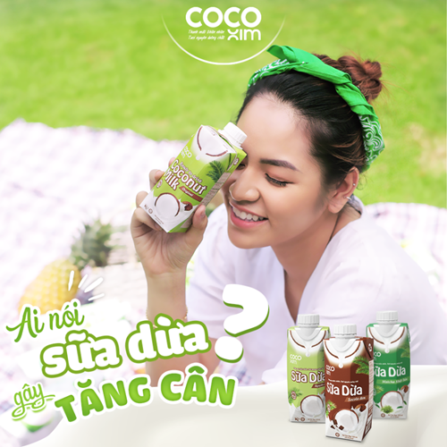 Thùng 12 hộp sữa dừa Cocoxim Chocolate 330ml